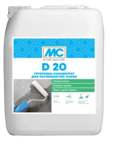 Грунтовка-концентрат для поглощающих оснований MC-Bauchemie D20 1л